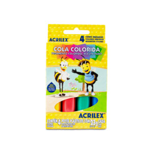 Cola Colorida - 23g - Kit C/ 04 Unidades -ACRILEX