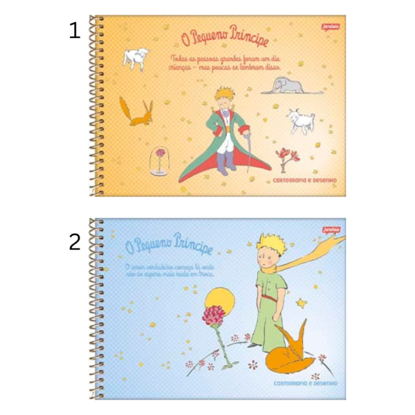 Caderno de Desenho C/ Dura Pequeno Príncipe - 96 Folhas S/ Seda – JANDAIA