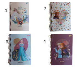 Caderno 1/4 C/ Dura Espiral Frozen – 80 Folhas – JANDAIA