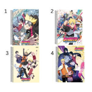 Caderno 1 Matéria C/ Dura Espiral Naruto – 80 Folhas – SÃO DOMINGOS