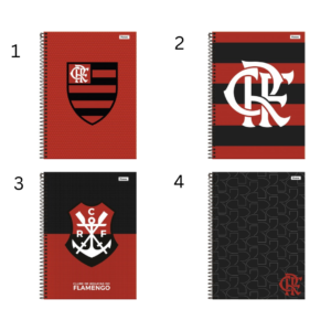 Caderno C/ Dura Espiral Flamengo – 1 Matéria - 80 Folhas - FORONI