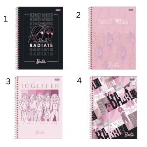 Caderno C/ Dura Espiral Barbie Teen – 1 Matéria - 80 Folhas - FORONI