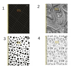 Caderno C/ Dura Espiral Back To Black – 1 Matéria - 80 Folhas - FORONI