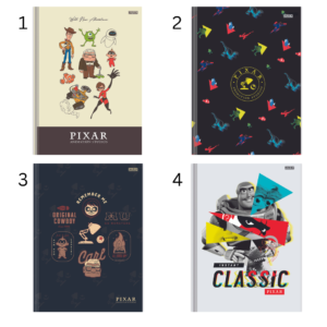 Caderno 1 Matéria C/ Dura Brochurão Pixar – 80 Folhas – SÃO DOMINGOS