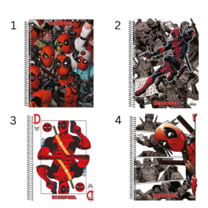 Caderno C/ Dura Espiral Deadpool – 10 Matérias – 160 Folhas - ANIMATIVA