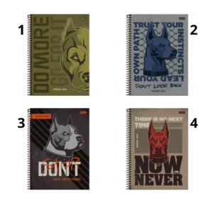 Caderno C/ Dura Espiral Power Dog – 1 Matéria – 80 Folhas - FORONI