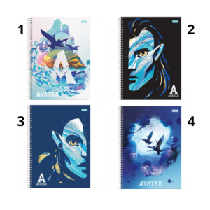 Caderno C/ Dura Espiral Avatar – 1 Matéria – 80 Folhas – FORONI
