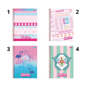 Caderno C/ Dura Espiral Barbie The Movie – 10 Matérias – 160 Folhas - FORONI