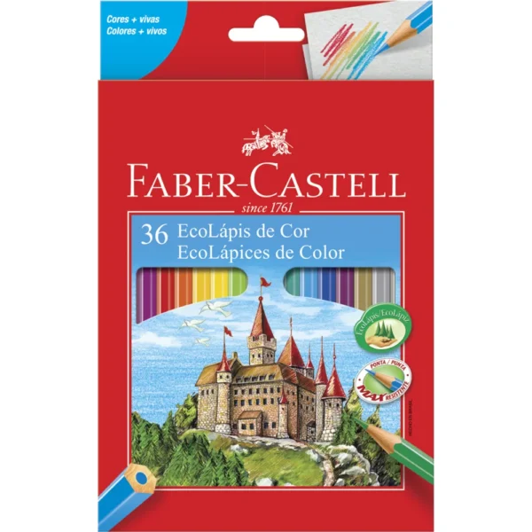 Lápis de Cor Eco Lápis – 36 Cores – FABER CASTELL