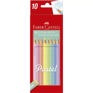 Lápis de Cor - 10 Cores Pastel - FABER CASTELL
