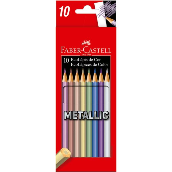 Lápis de Cor - 10 Cores Metálicas - FABER CASTELL