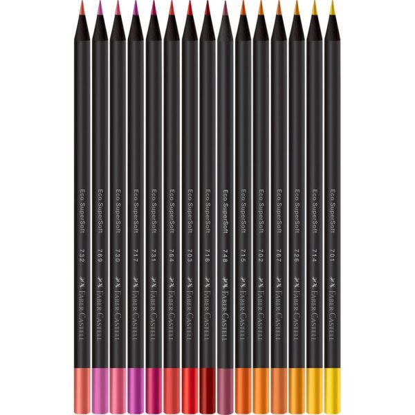 Lápis de Cor SuperSoft Cores Quentes – 15 Cores – FABER CASTELL - Image 2
