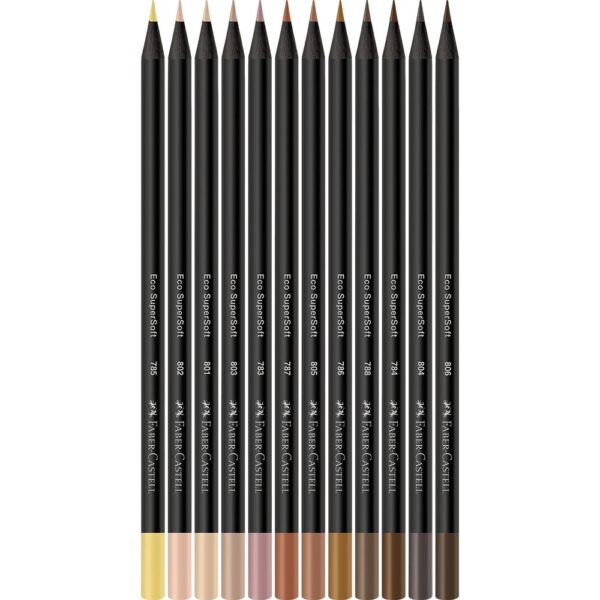 Lápis de Cor SuperSoft Tons de Pele – 12 Cores – FABER CASTELL - Image 2