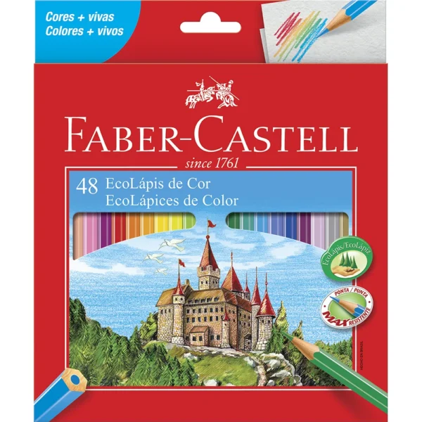 Lápis de Cor Eco Lápis – 48 Cores – FABER CASTELL