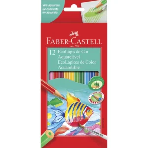 Lápis de Cor Aquarelável - 12 Cores - FABER CASTELL