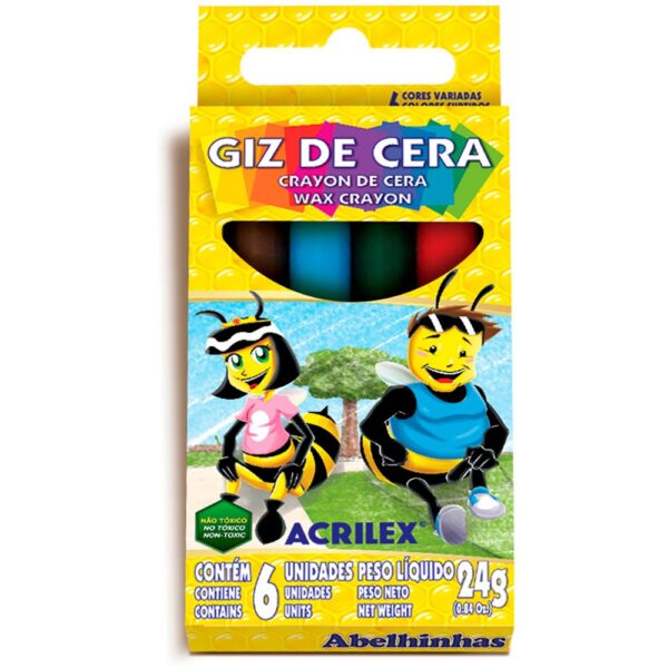 Giz de Cera - 06 Cores - ACRILEX