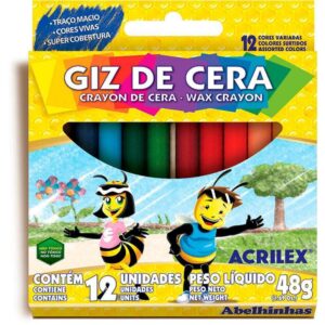 Giz de Cera - 12 Cores - ACRILEX