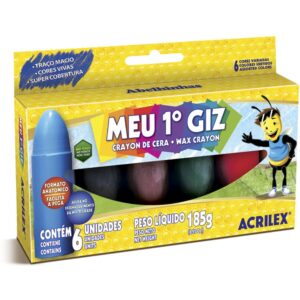 Meu Primeiro Giz - 06 Cores - ACRILEX