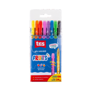 Giz de Cera Retrátil Fruits - 08 Cores - TRIS