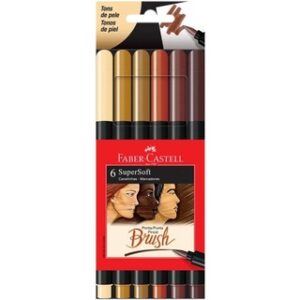 Caneta Brush Pen Tons de Pele Super Soft - Unidade -FABER CASTELL