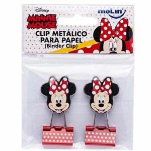 Binder Clips Metálico Minnie - Kit C/ 02 Unidades - MOLIN
