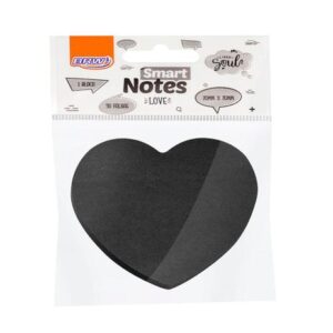 Bloco de Anotações Autoadesivo Smart Notes Preto - 70mm X 70mm - 50 Folhas - BRW