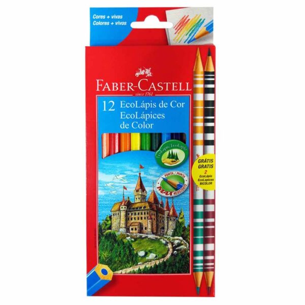 Lápis de Cor Eco – 12 Cores – FABER CASTELL