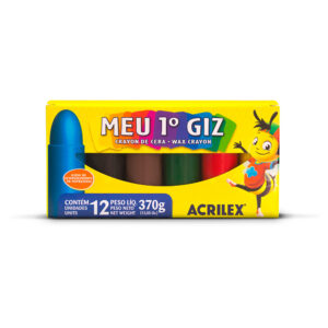 Meu Primeiro Giz - 12 Cores - ACRILEX