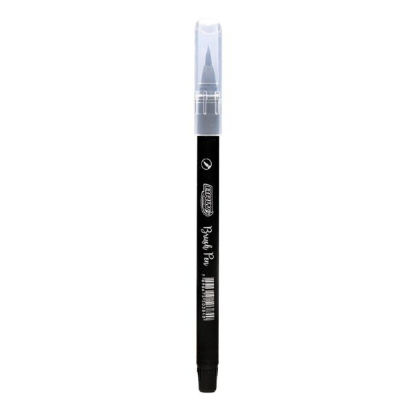 Caneta Brush Pen Aquarelável Preta - Unidade - BRW