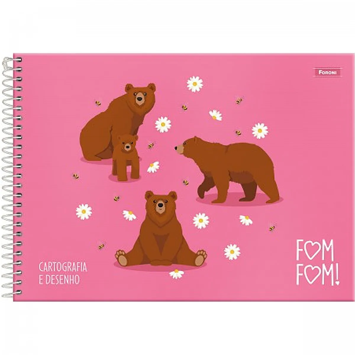 Caderno de Desenho C/ Dura Fom Fom - 80 Folhas S/ Seda – FORONI