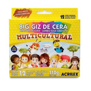 Big Giz de Cera Multicultural - 12 Cores - ACRILEX