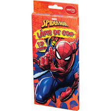 Lápis de Cor Homem Aranha – 12 Cores – MOLIN