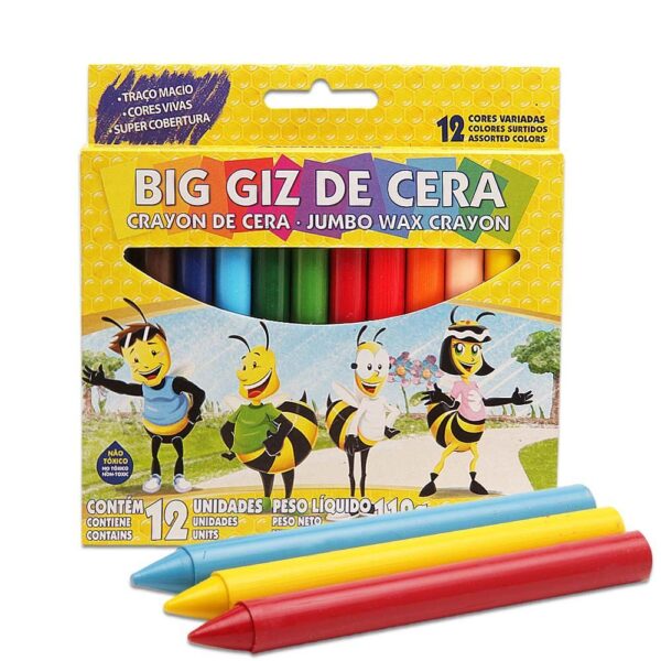 Giz de Cera Estaca – 12 Cores – ACRILEX