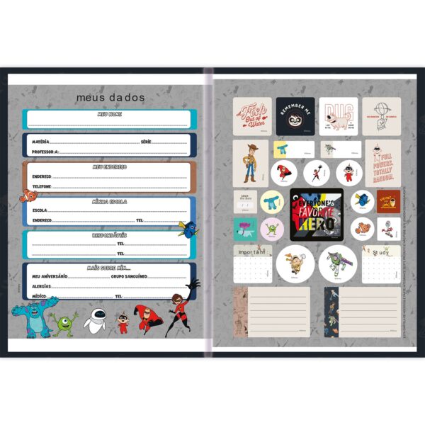 Caderno 1/4 C/ Dura Brochura Pixar – 80 Folhas – SÃO DOMINGOS - Image 2