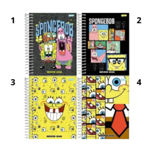 Caderno C/ Dura Espiral Bob Esponja – 10 Matérias – 160 Folhas - JANDAIA