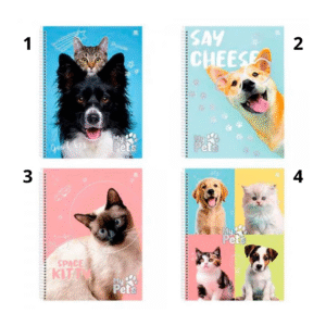 Caderno C/ Dura Espiral My Pets – 15 Matérias – 240 Folhas - ANIMATIVA
