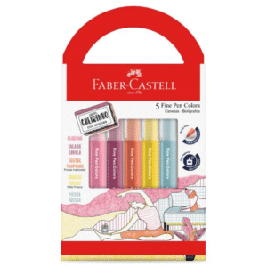 Caneta Fine Pen C/ Aroma 0.4 mm - Kit 5 cores - FABER CASTELL