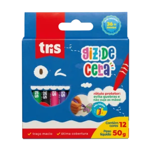 Giz de Cera – 12 Cores – TRIS