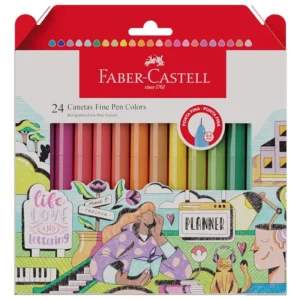 Caneta Fine Pen 0.4 mm - Kit 24 cores - FABER CASTELL