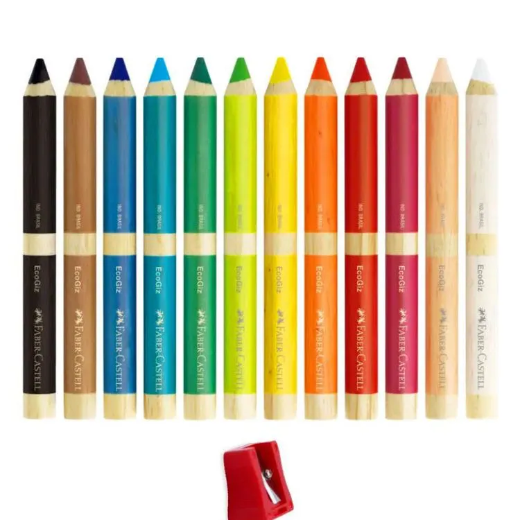 Eco Giz – 12 Cores + 1 Apontador – FABER CASTELL - Imagem 2