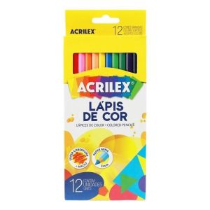 Lápis de Cor – 12 Cores - ACRILEX