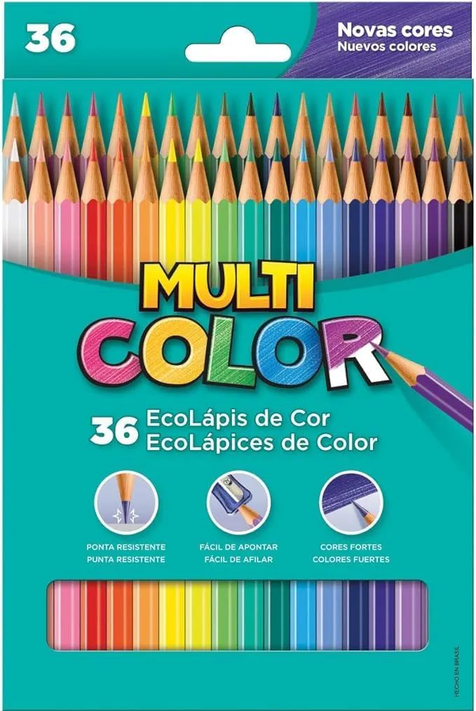 Lapis De Cor - 36 Cores - MULTI COLOR